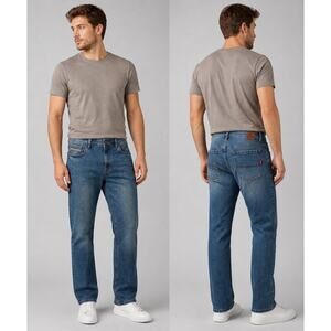 Prana Straight Leg Axiom Jeans Men's Size 33W x 32L Dark Wash NWT
